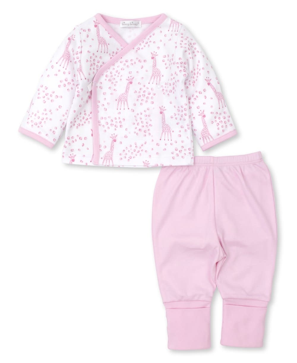 Kissy Kissy Pink Speckled Giraffes Pant Set Kissy Kissy Pink Speckled Giraffes Pant Set