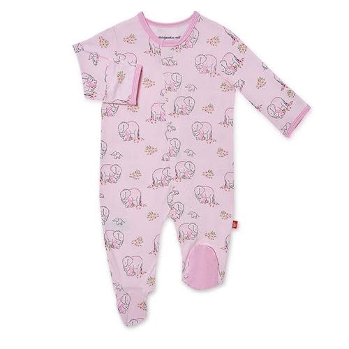 Magnificent Baby Pink Love You a Ton Footie
