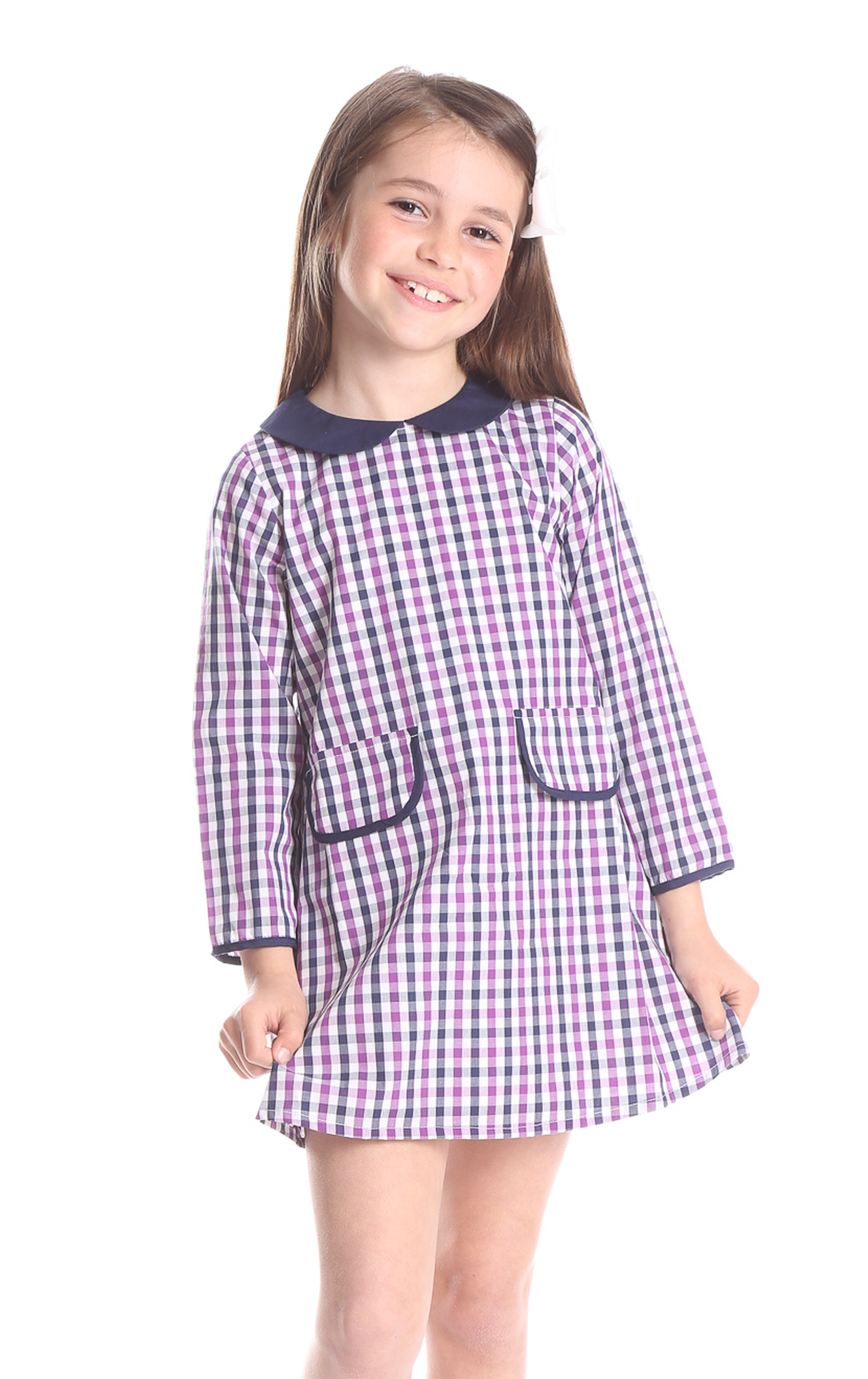 Duffield Lane Navy/Purple Marnie Dress