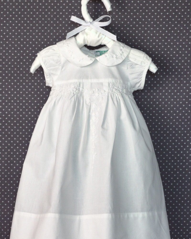 Edward Boutross White French Rosebud Dress
