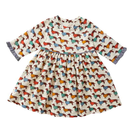 Pink Chicken Dachshund Olive Dress