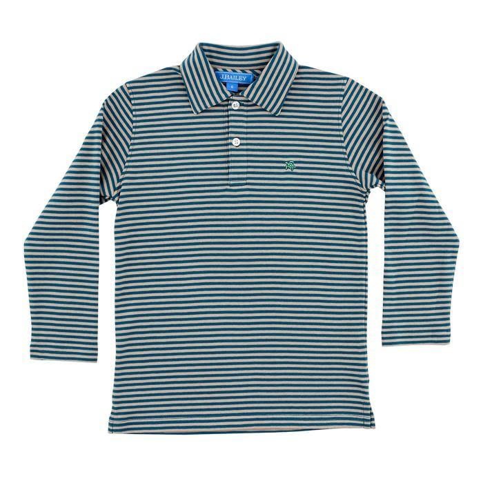 J. Bailey Stripe Long Sleeve Polo