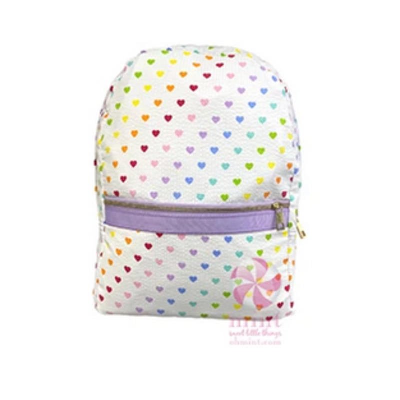 Mint Lilac Tiny Hearts Backpack