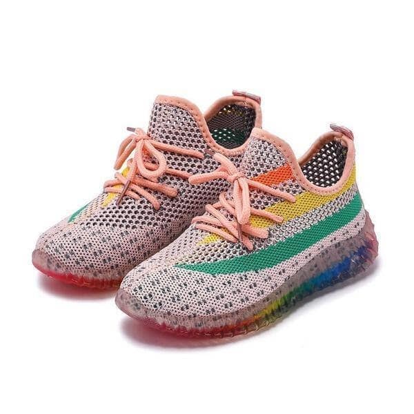 Lola & the Boys Peachy Rainbow Sneakers