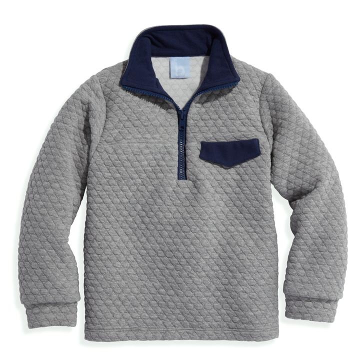 bella bliss Grey Quilted Pullover bella bliss Grey Quilted Pullover