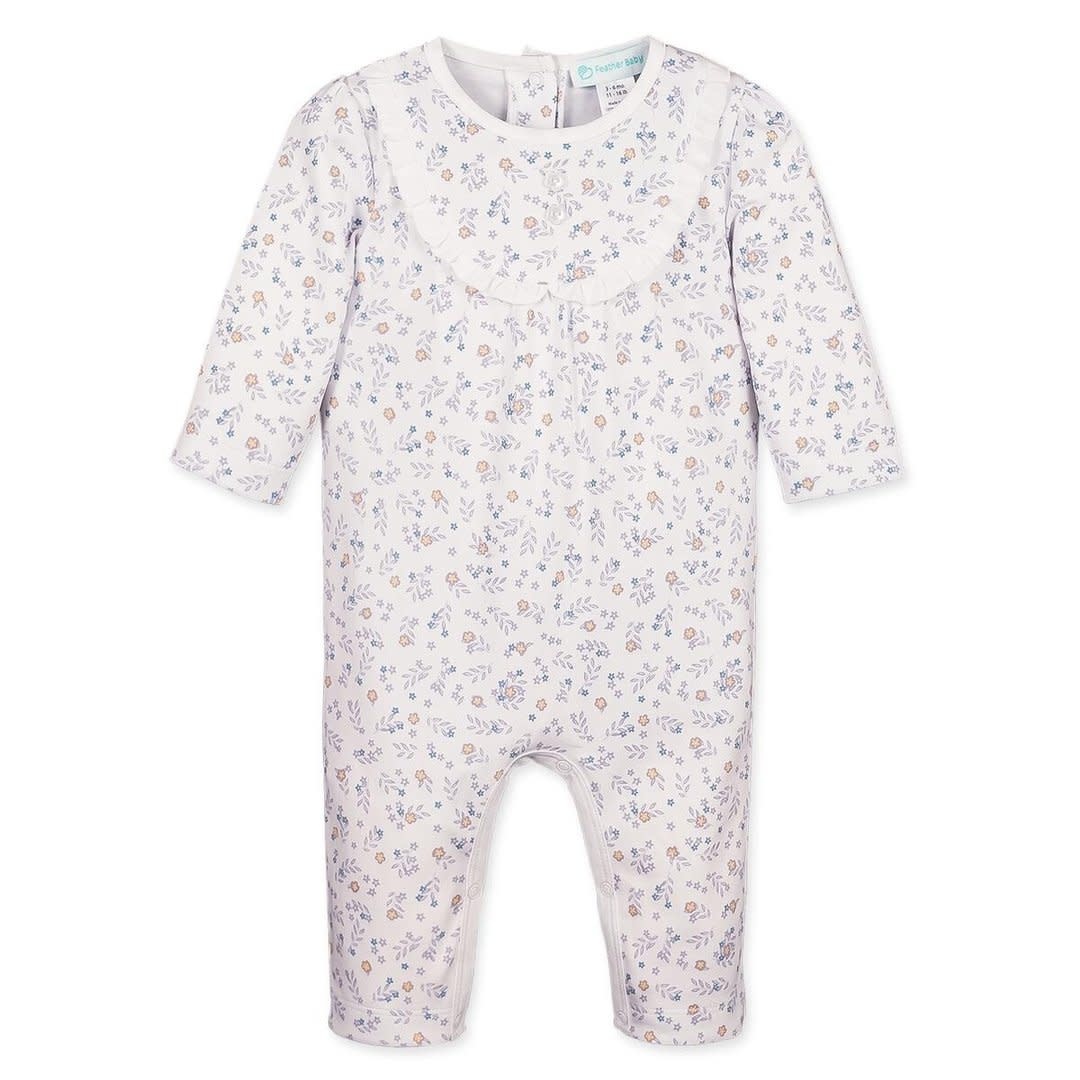 Feather Baby Maya White Ruffle Romper
