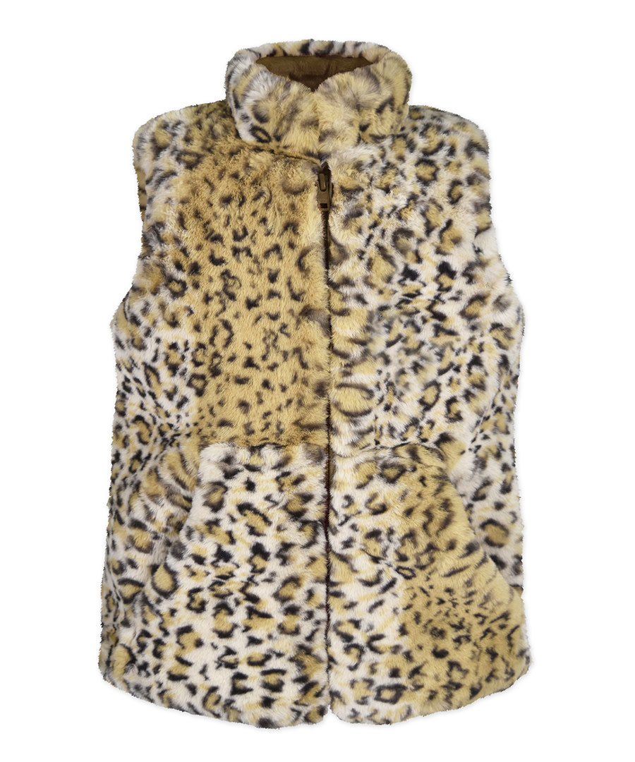 Widgeon Caramel Leopard Vest