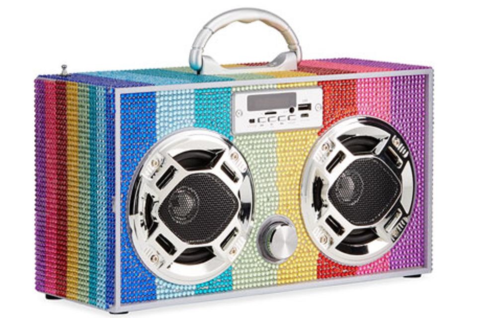 Wireless Express Rainbow Bling Retro Boombox