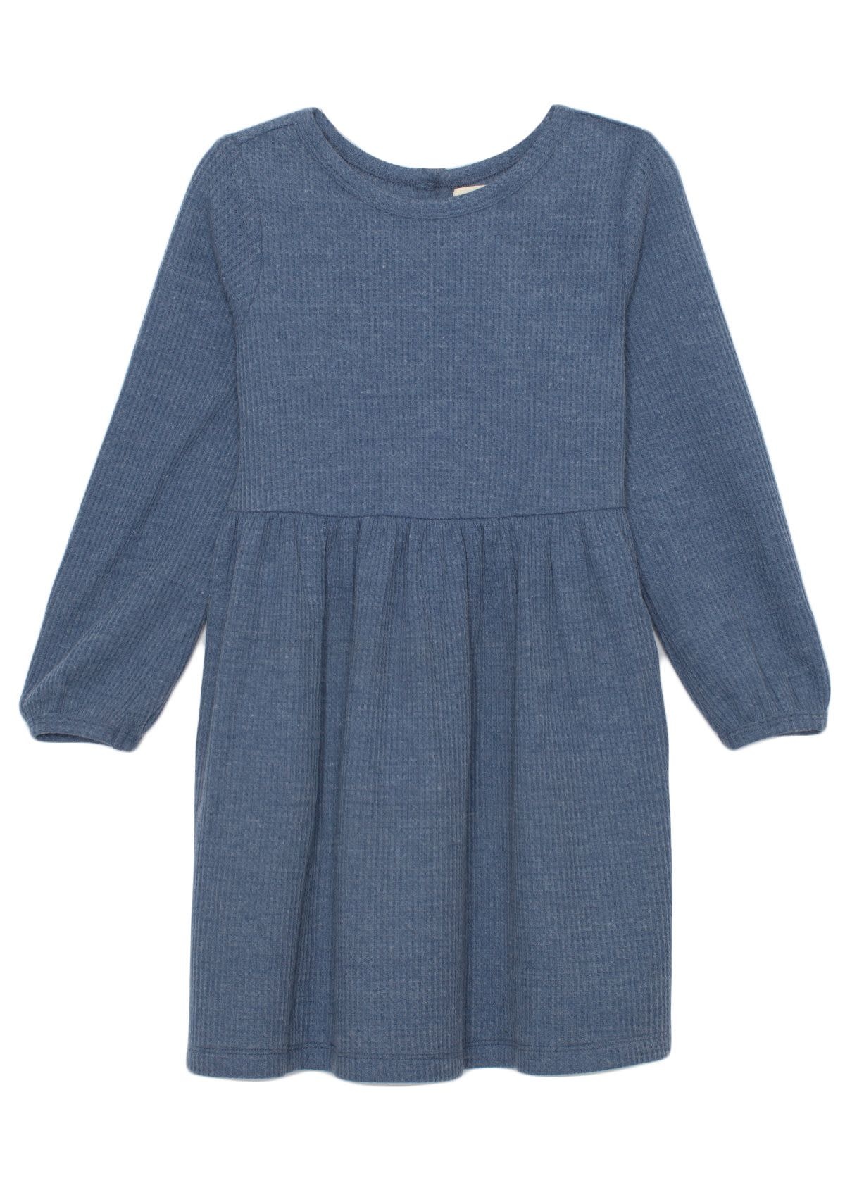 Mabel and Honey Blue Waffle Weave Dress