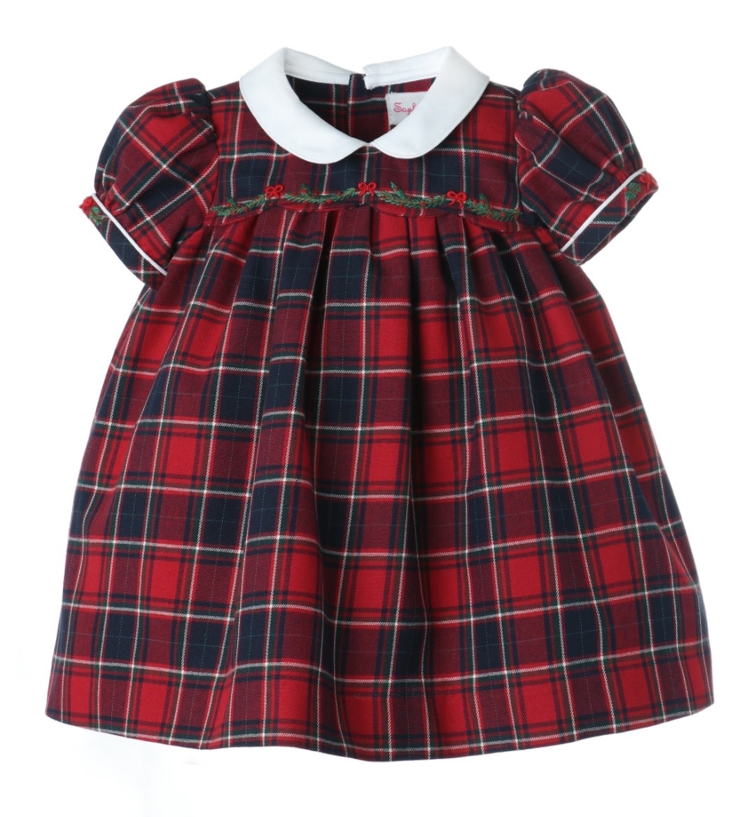 Sophie and Lucas McCallister Plaid Scallop Dress