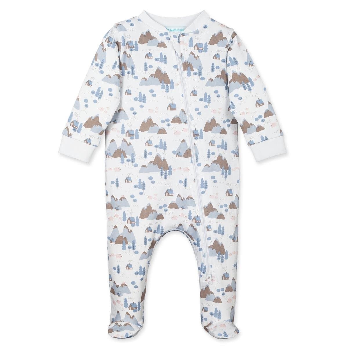 Feather Baby Wild Piglets Zip Footie