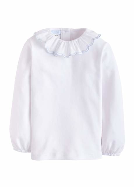 Little English Blue Trim London Blouse