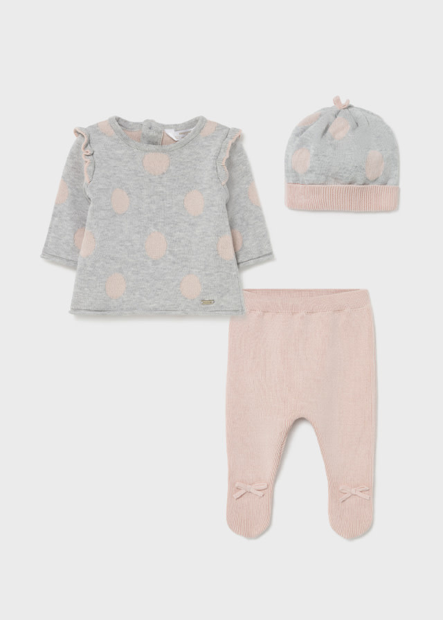 Mayoral Pink/Grey Sweater Set Mayoral Pink/Grey Sweater Set
