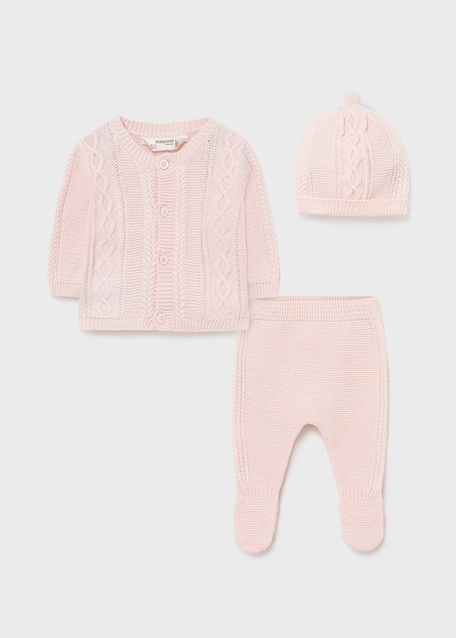 Mayoral Pink Organic Cotton Footie Set Mayoral Pink Organic Cotton Footie Set