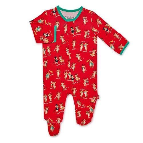 Magnificent Baby Rollicking Reindeer Modal Footie Magnificent Baby Rollicking Reindeer Modal Footie