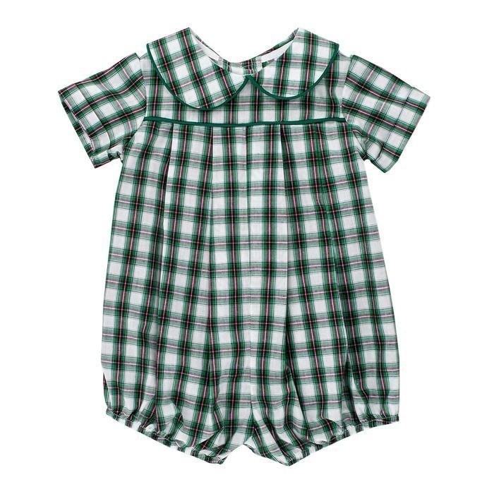 Bailey Boys Evergreen Plaid Dressy Bubble Bailey Boys Evergreen Plaid Dressy Bubble