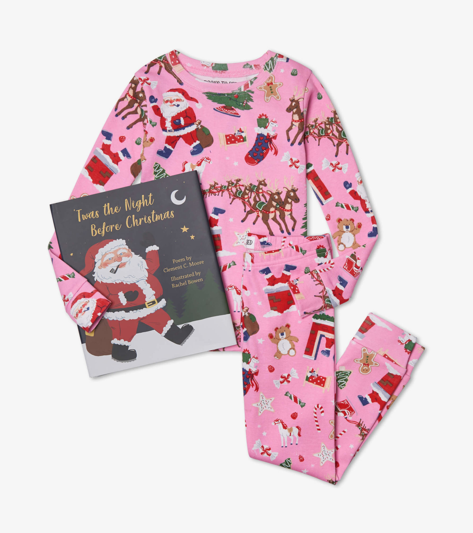 Books to Bed Pink Night Before Christmas PJs