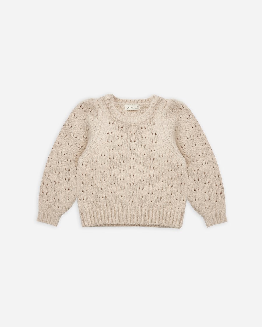 Rylee & Cru Beige Balloon Sweater