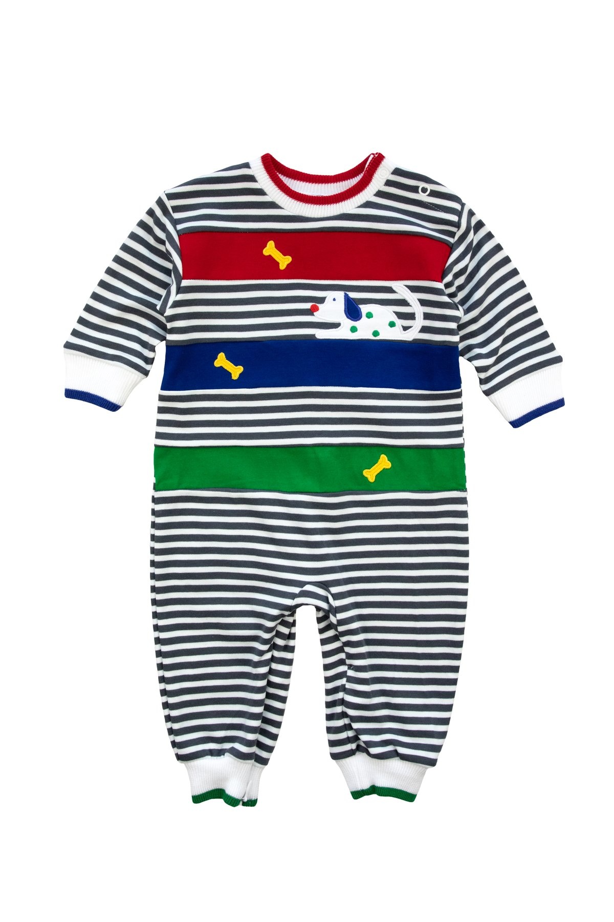 Florence Eiseman Dog Stripe Knit Longall