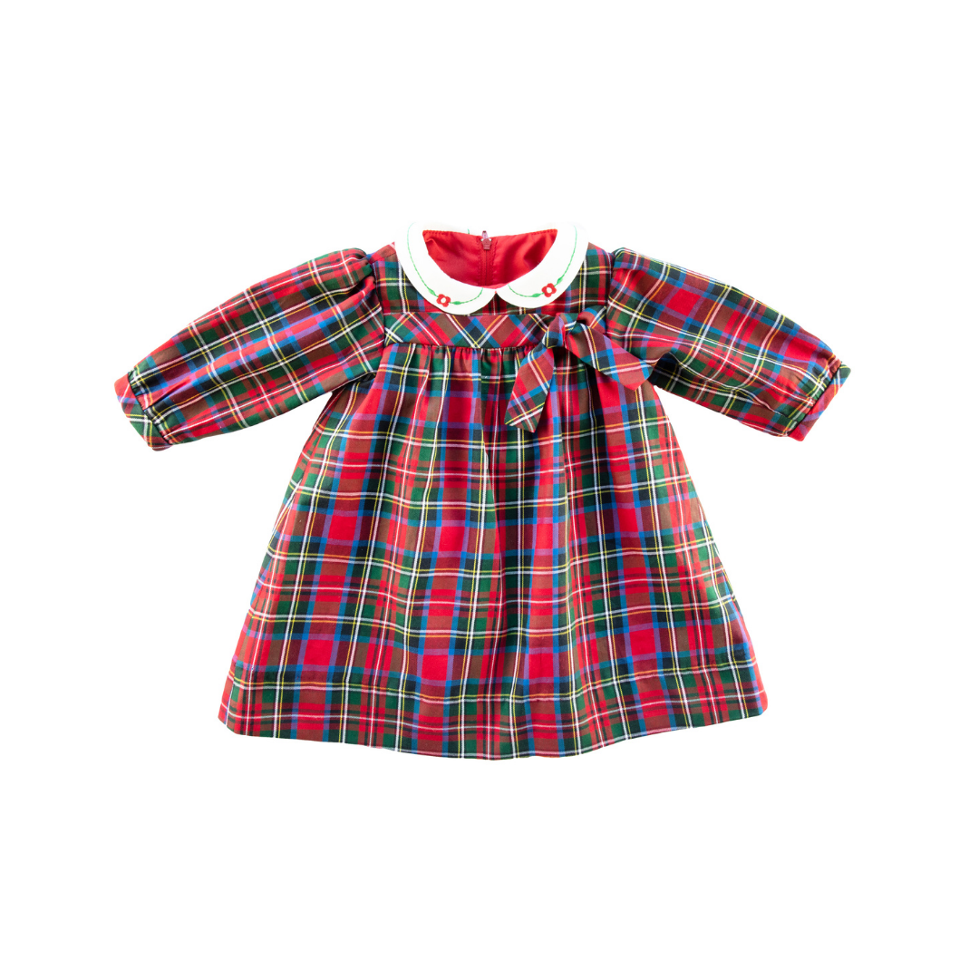 Florence Eiseman Embroidered Collar Plaid Dress