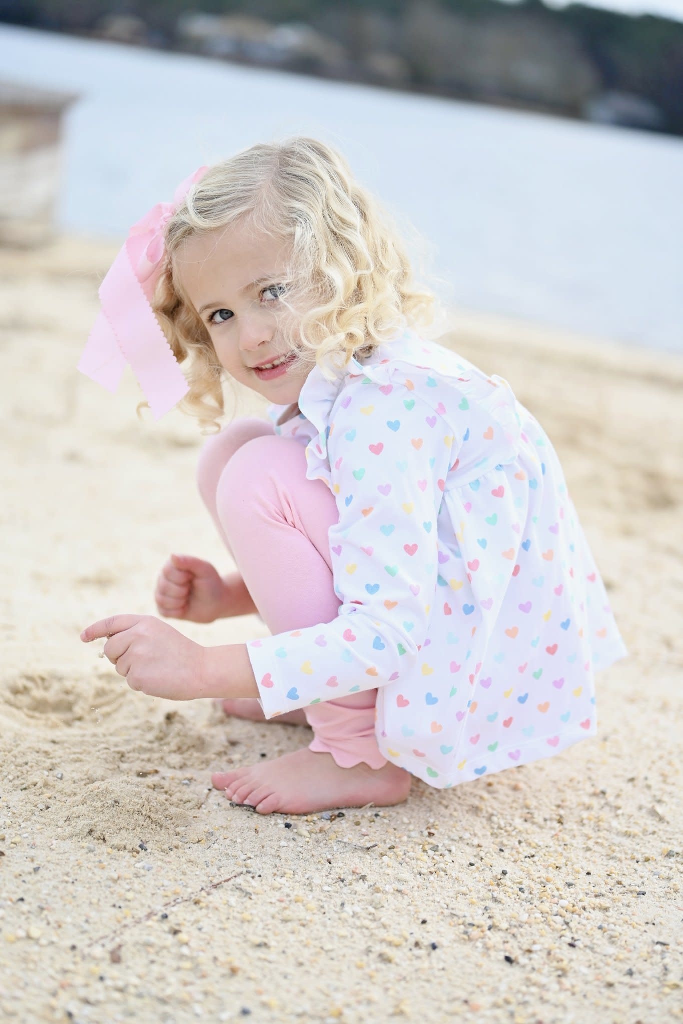 James and Lottie Rainbow Hearts Harper Legging Set