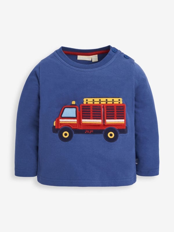 JoJo Maman Bebe Fire Engine Applique Top JoJo Maman Bebe Fire Engine Applique Top