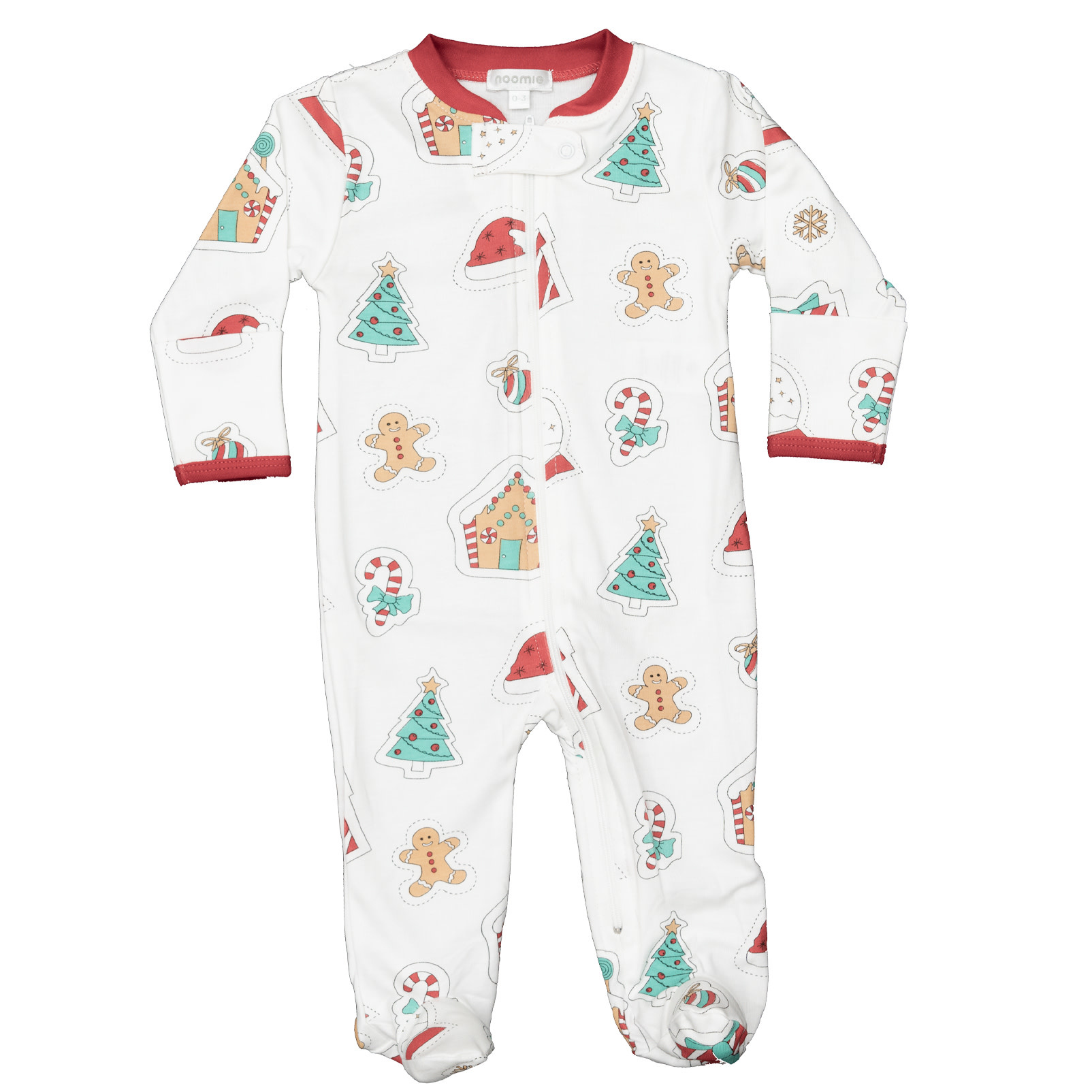 Noomie Holiday Patches Zipper Footie Noomie Holiday Patches Zipper Footie