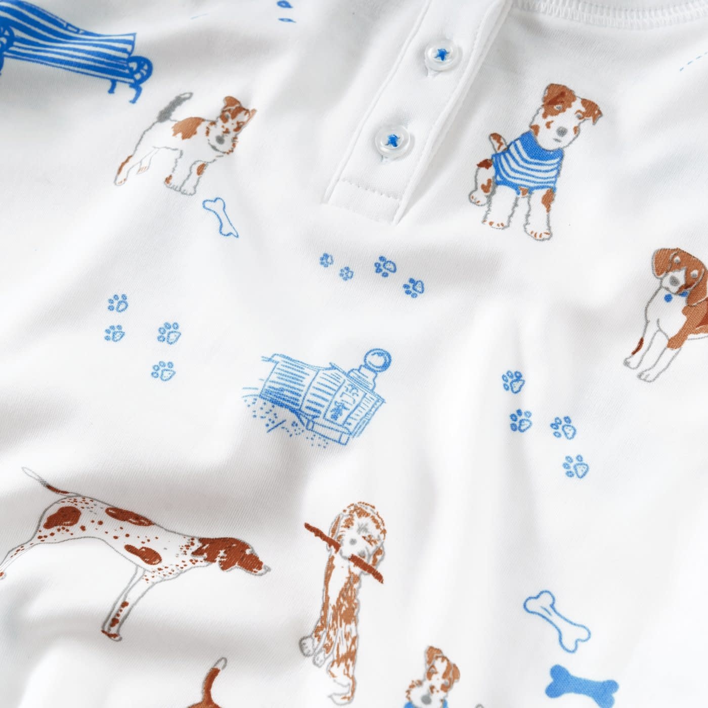 Petidoux Blue Pawprints in the Park PJ