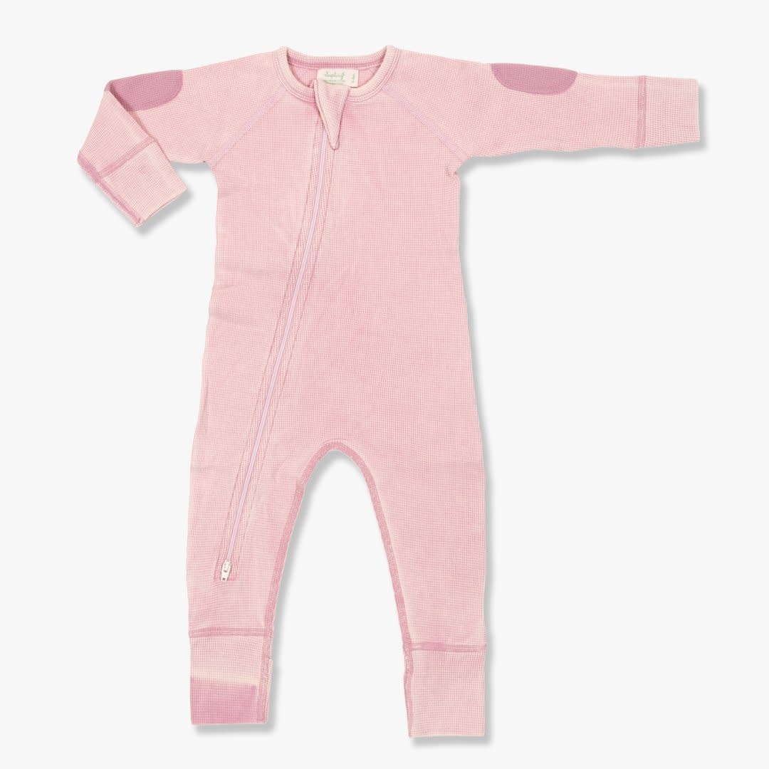 sapling Waffle Zip Romper