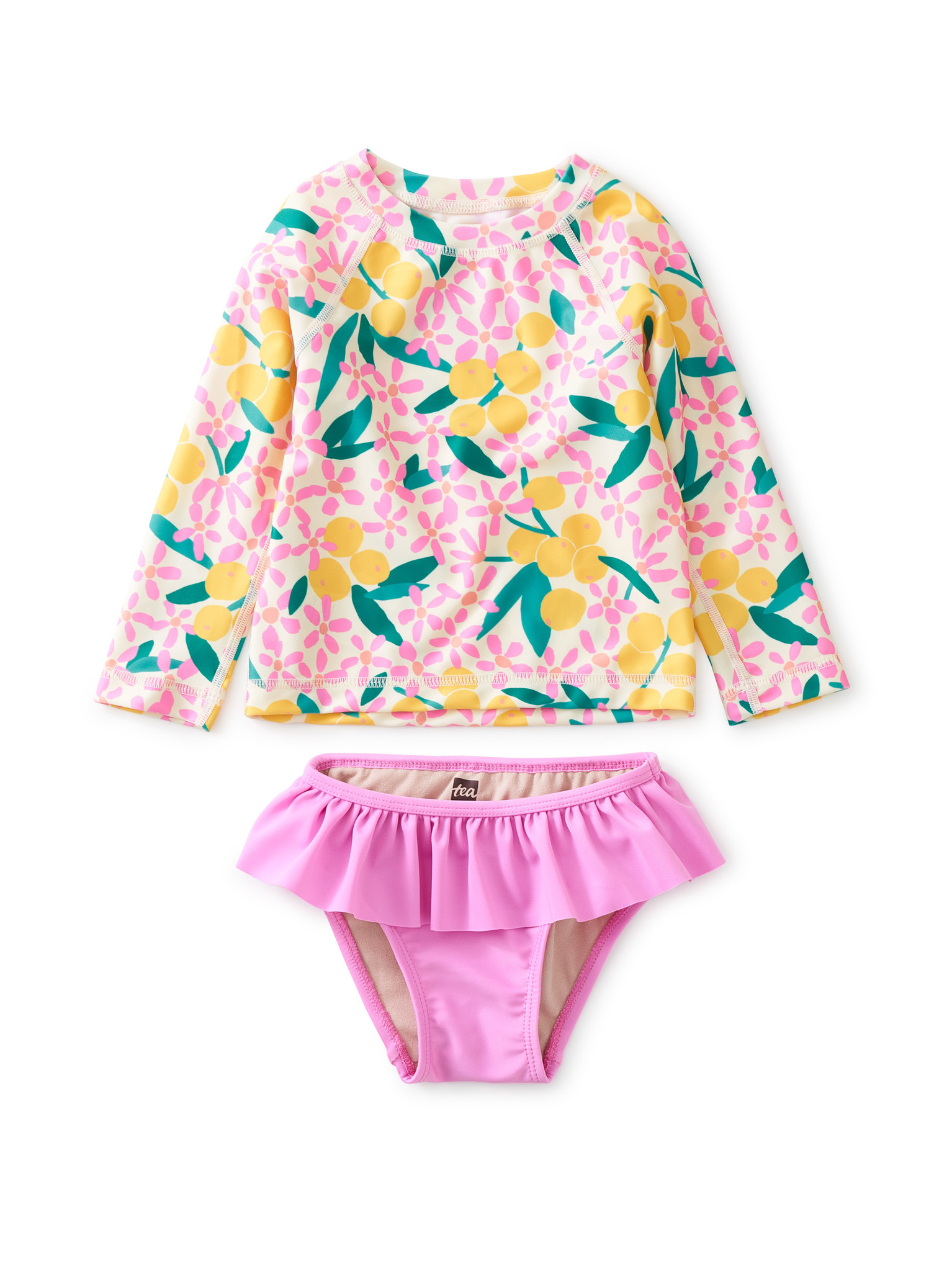 Tea Collection Vanilla Floral Rash Guard Set Tea Collection Vanilla Floral Rash Guard Set