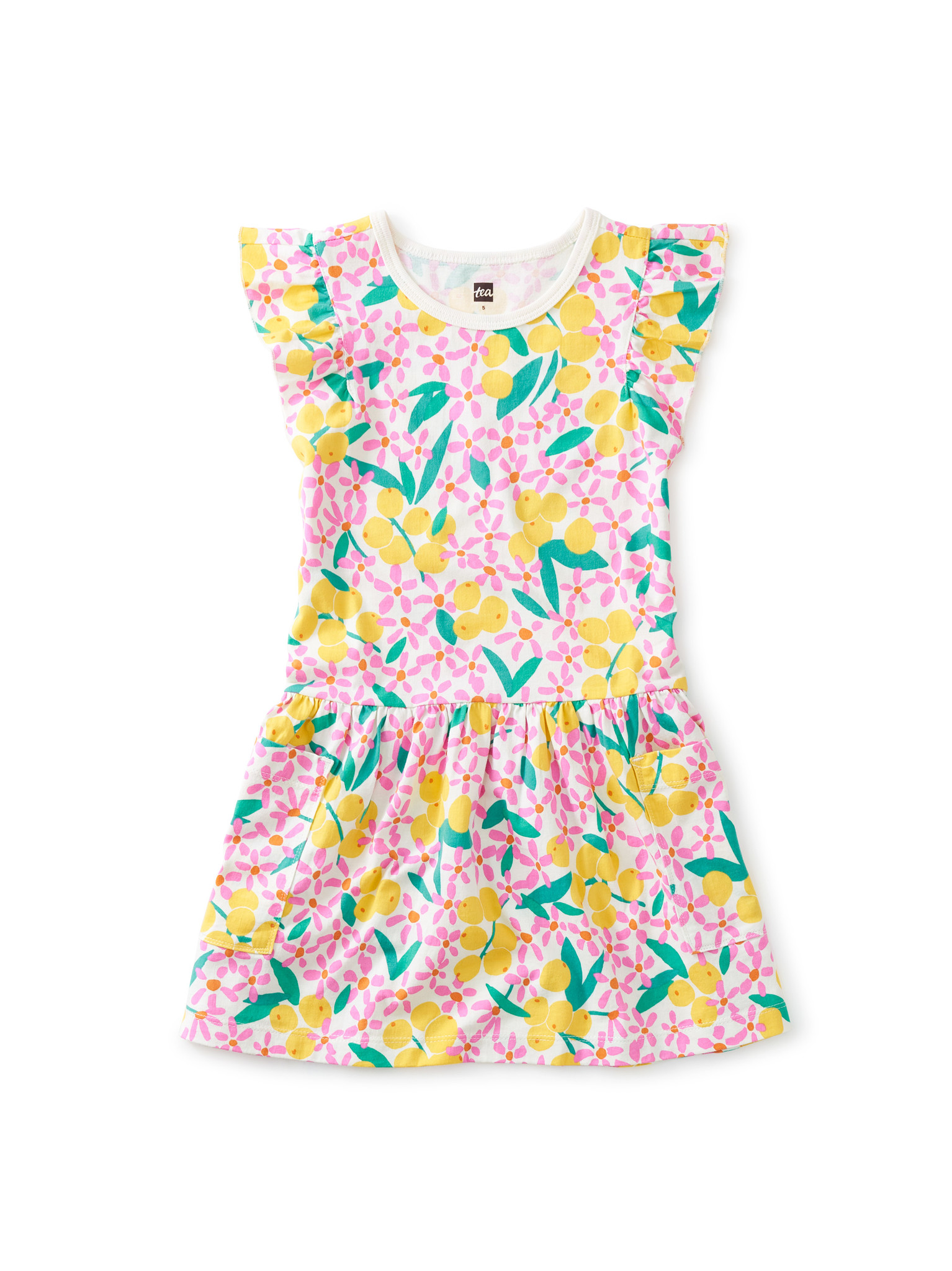 Tea Collection Vanilla Floral Flutter Pocket Dress Tea Collection Vanilla Floral Flutter Pocket Dress