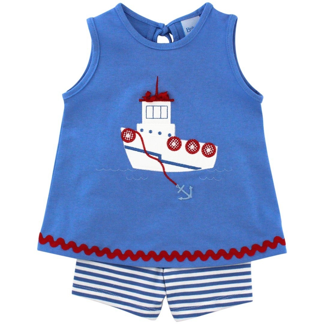 Bailey Boys Tug Your Boat Tee Set