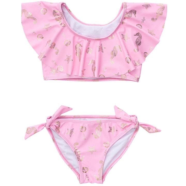 Snapper Rock Seahorse Sparkle Shoulder Flounce Bikini