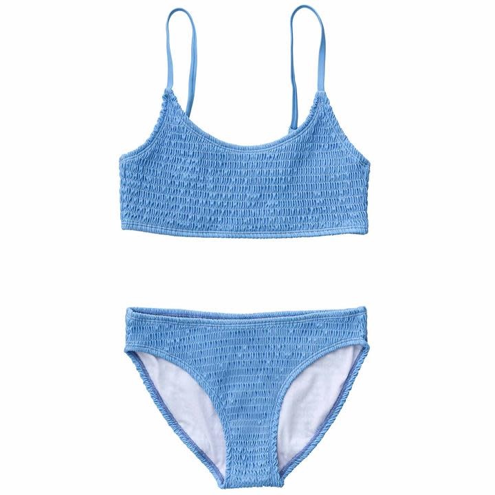 Snapper Rock Powder Blue Shirred Bikini