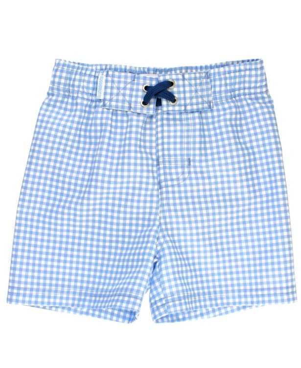 Ruffle Butts Cornflower Blue Gingham Trunks