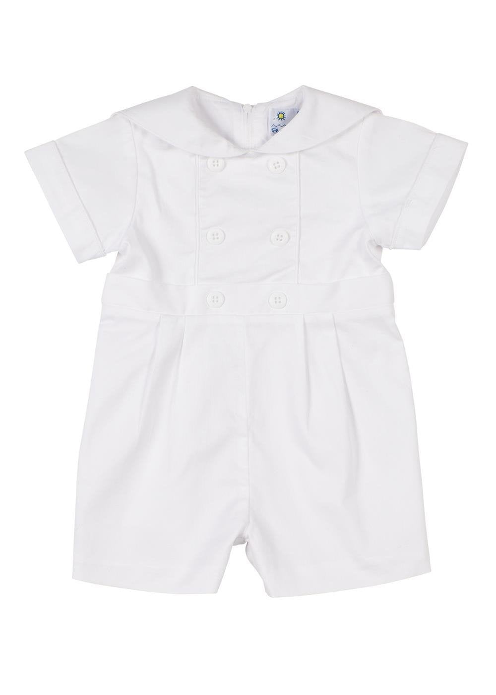 Florence Eiseman White Finewale Pique Shortall Florence Eiseman White Finewale Pique Shortall