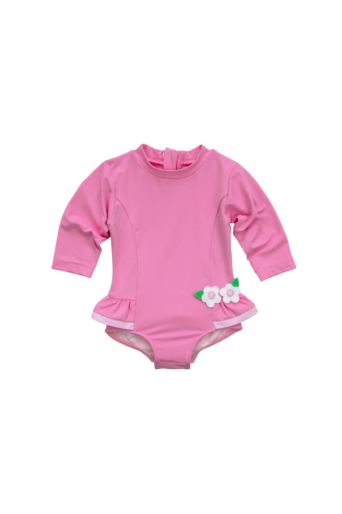 Florence Eiseman Rash Guard Onesie w Flowers