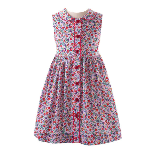 Rachel Riley Summer Floral Button Front Dress