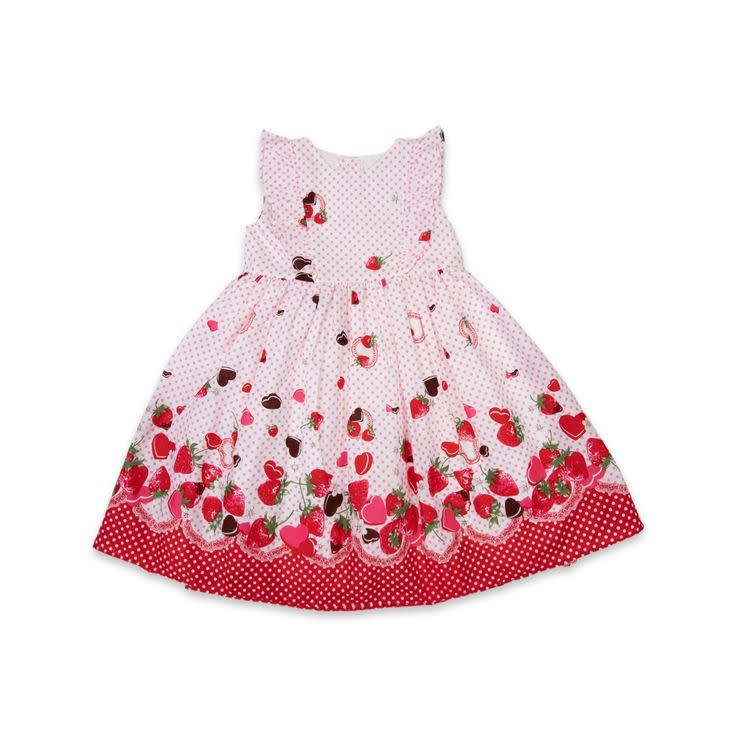 Korango Strawberry Hearts Frill Dress