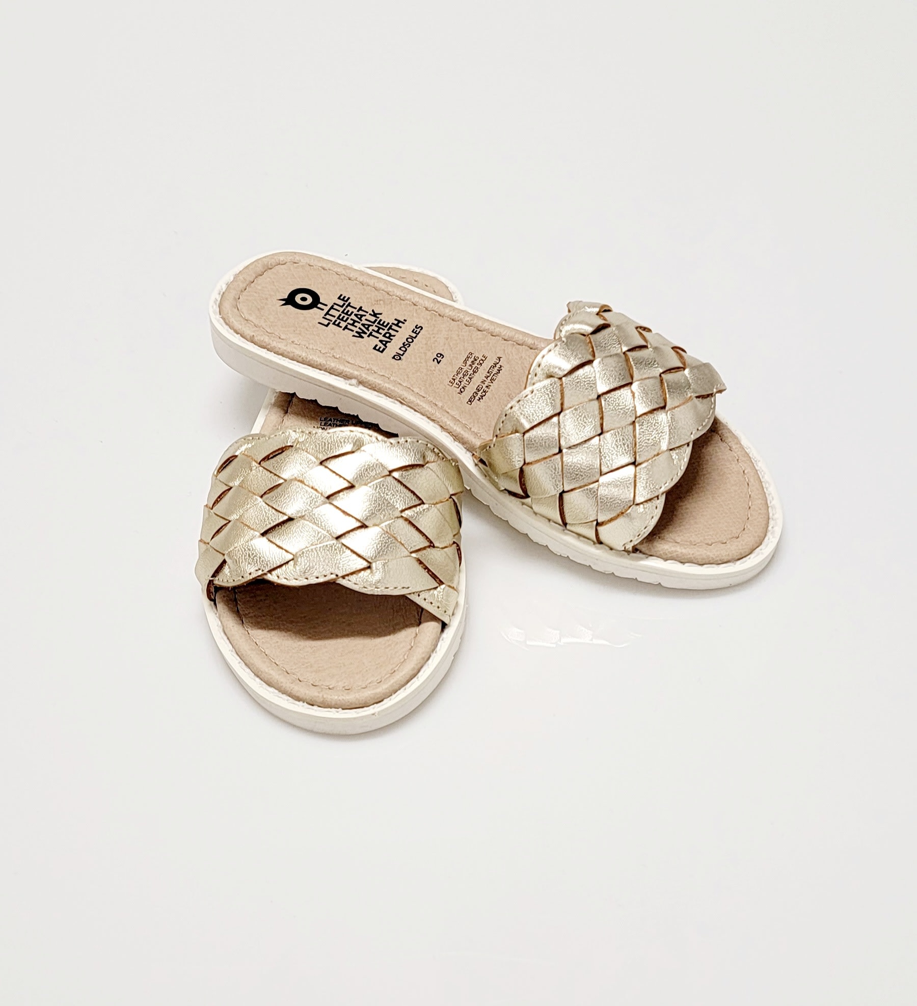 Old Soles Gold Puff Slide