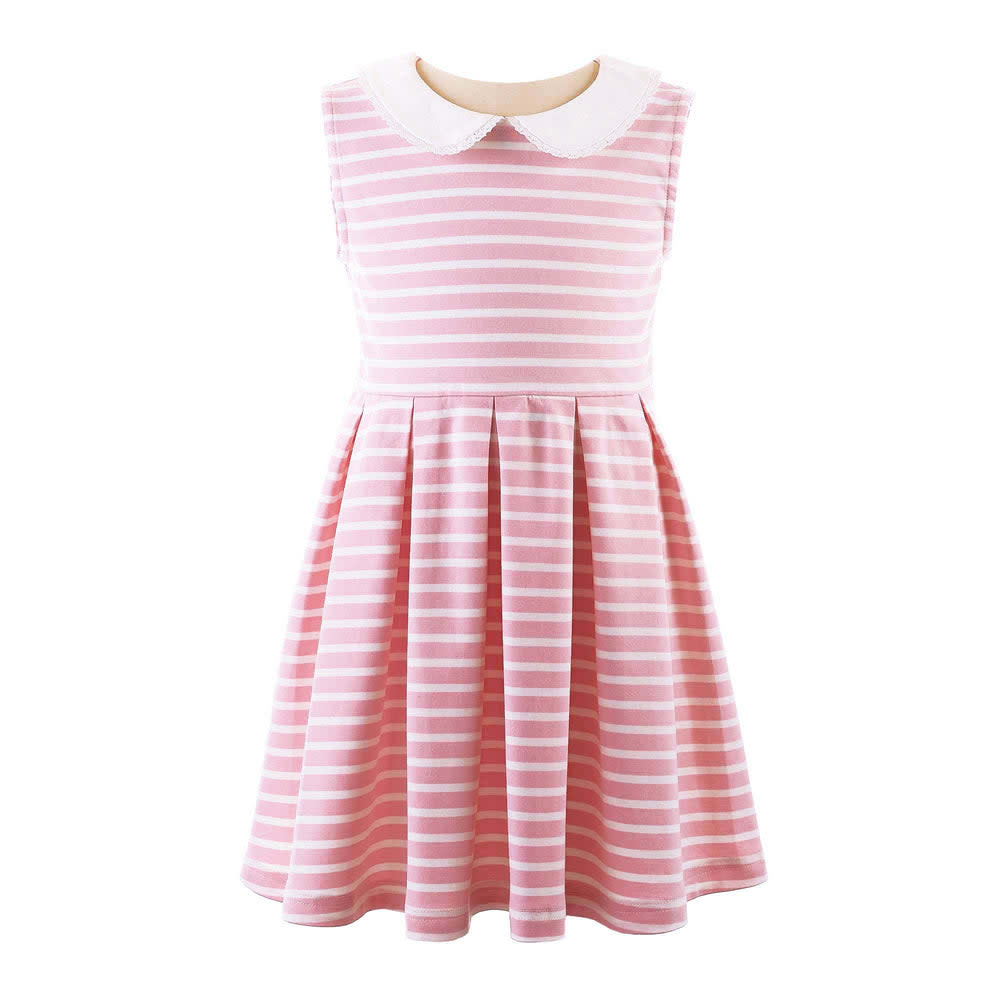 Rachel Riley Pink Breton Stripe Jersey Dress Rachel Riley Pink Breton Stripe Jersey Dress