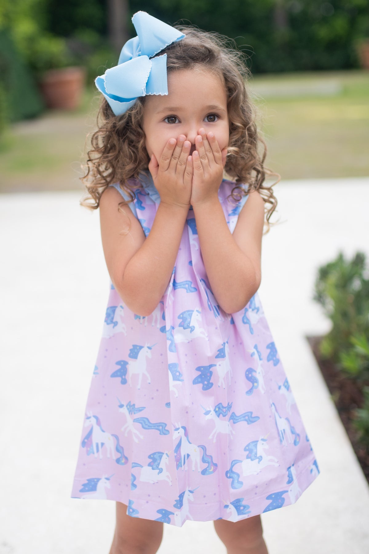 James and Lottie Unicorn Penny Pleat Dress