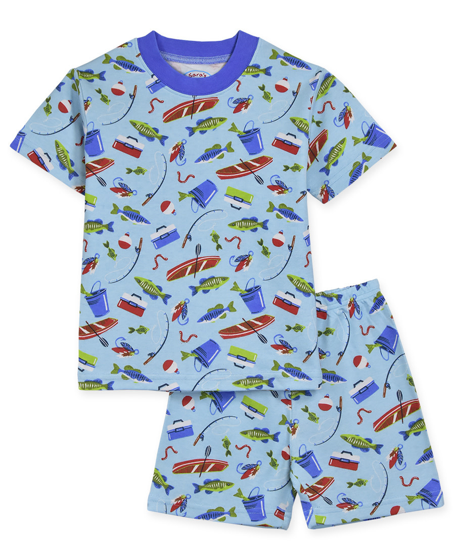 Sara's Prints Summer Fishing Short PJs