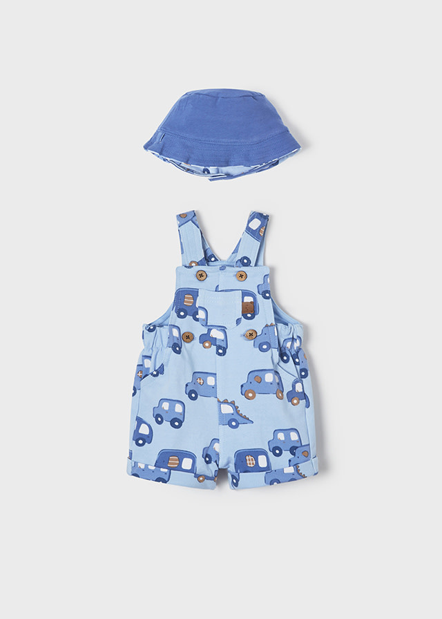Mayoral Overalls and Hat Set