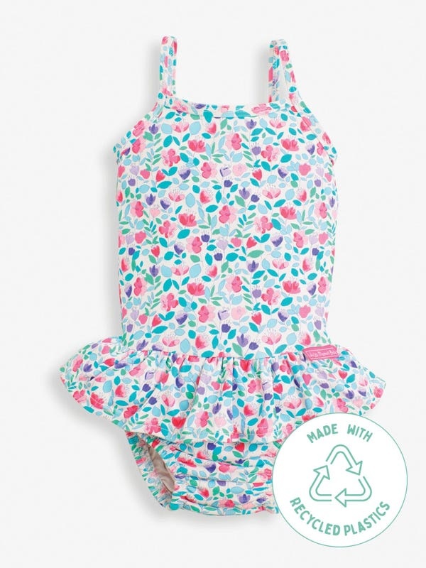 JoJo Maman Bebe Floral Swimsuit w Nappy