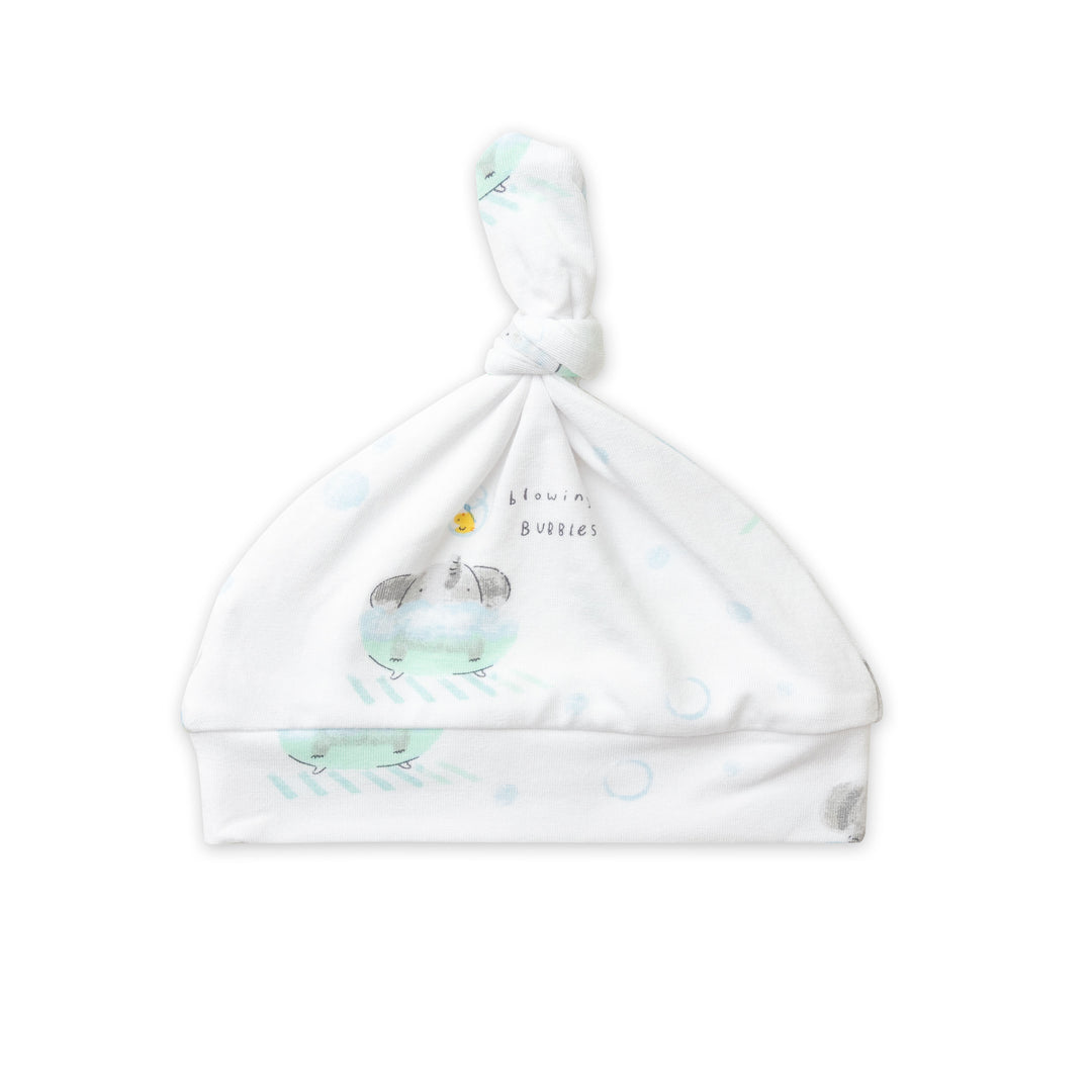 Angel Dear Bathtime Elephants Knotted Hat 0-3m Angel Dear Bathtime Elephants Knotted Hat 0-3m