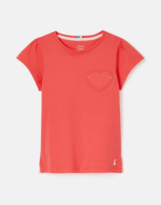 Joules Poppy Heart Patch Tee