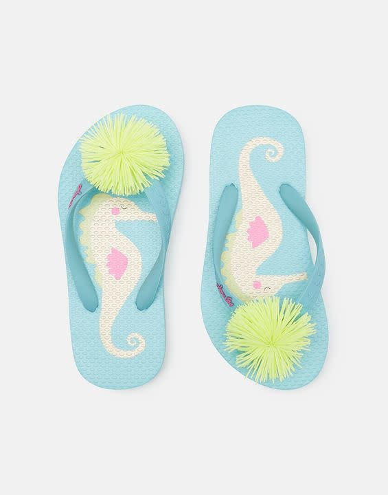 Joules Blue Sea Horse Flip Flop Joules Blue Sea Horse Flip Flop
