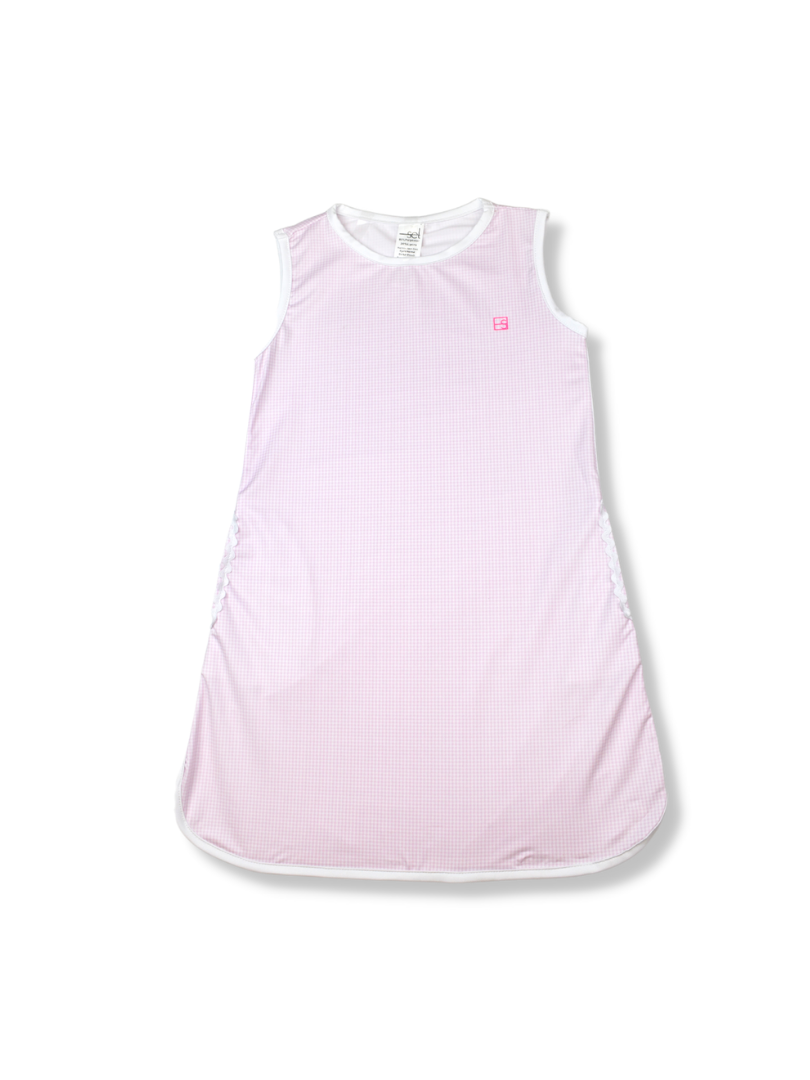Set Athleisure Pink Gingham Tinsley Tennis Dress Set Athleisure Pink Gingham Tinsley Tennis Dress