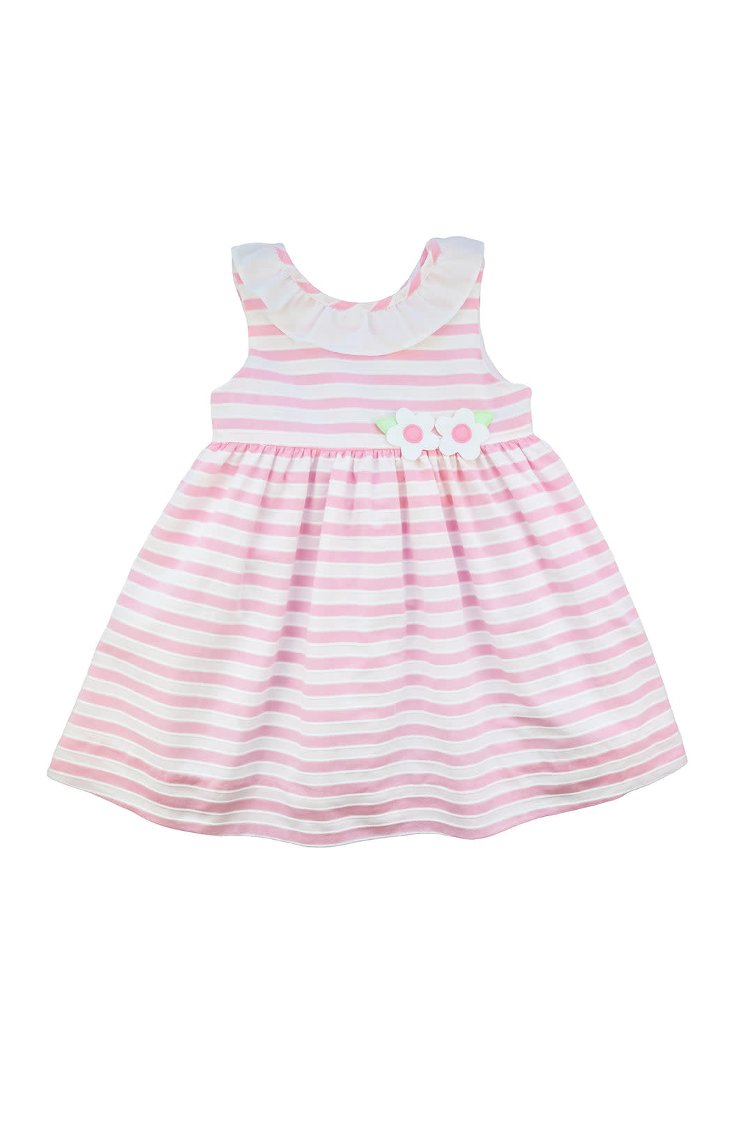 Florence Eiseman Pink Stripe Dress w Flowers Florence Eiseman Pink Stripe Dress w Flowers